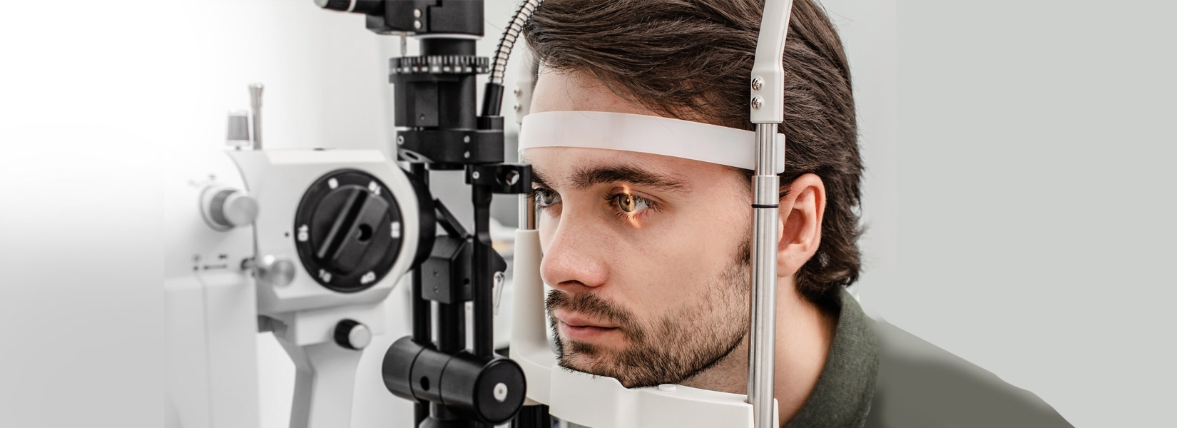 young man during eye exam in Findlay